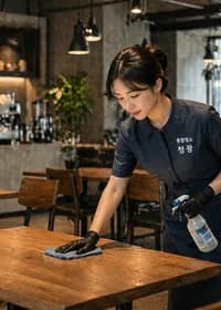 부산·경남 식당·카페 청소 전문 — 주방 후드·바닥 위생 관리 서비스